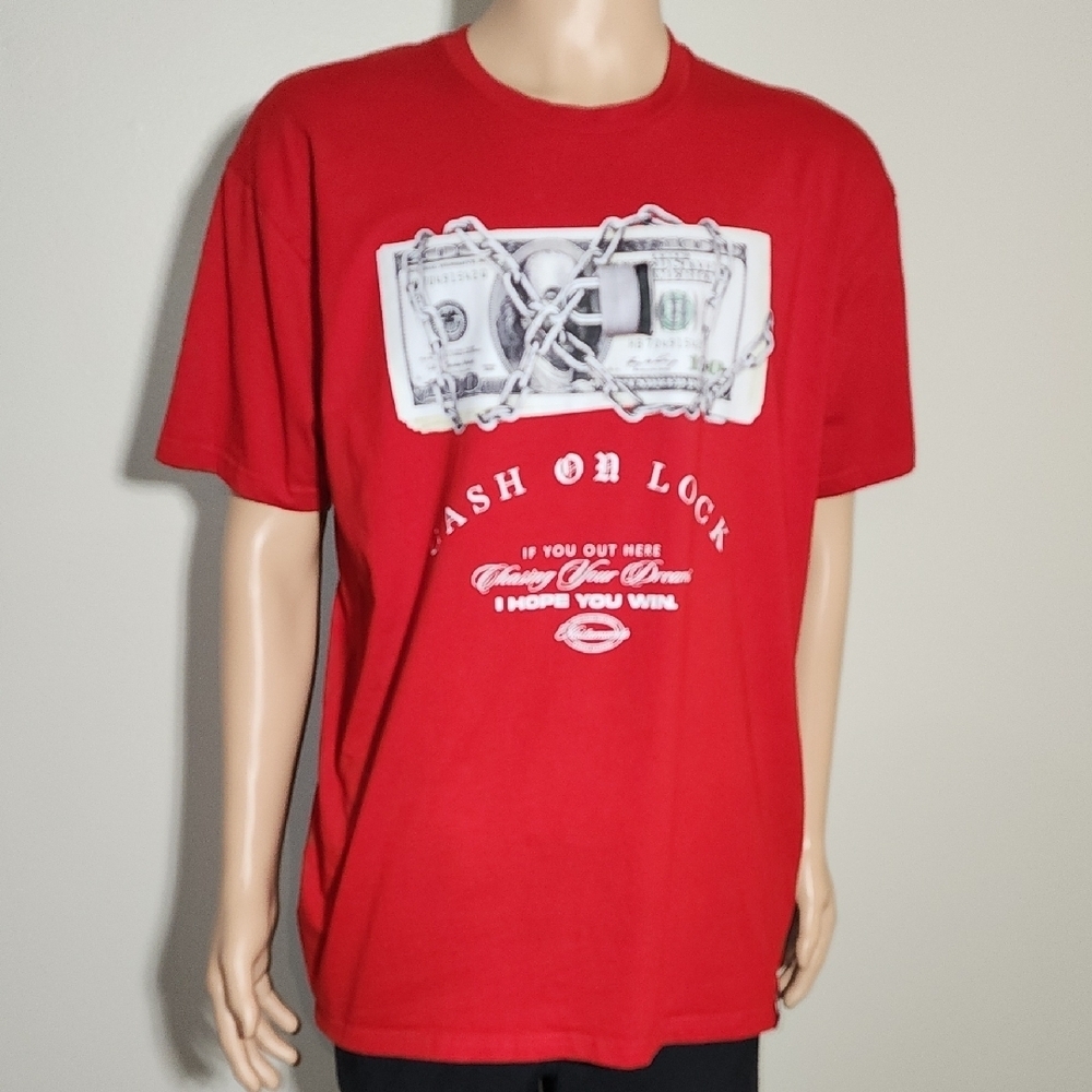 Cash On Lock Red Graphic Tee